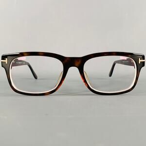 TOM FORD Brown Beige Tortoiseshell Acetate Frames